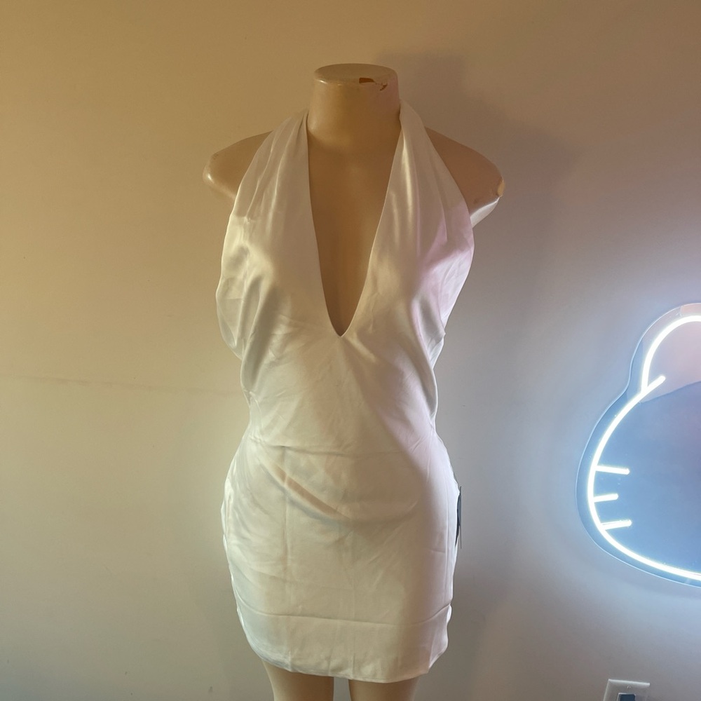 Lulu's Chic White Backless Dress